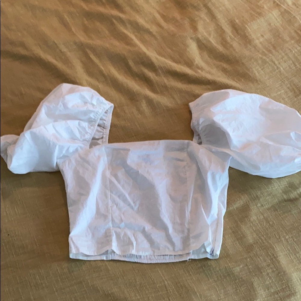 Puff Sleeve Crop Blouse